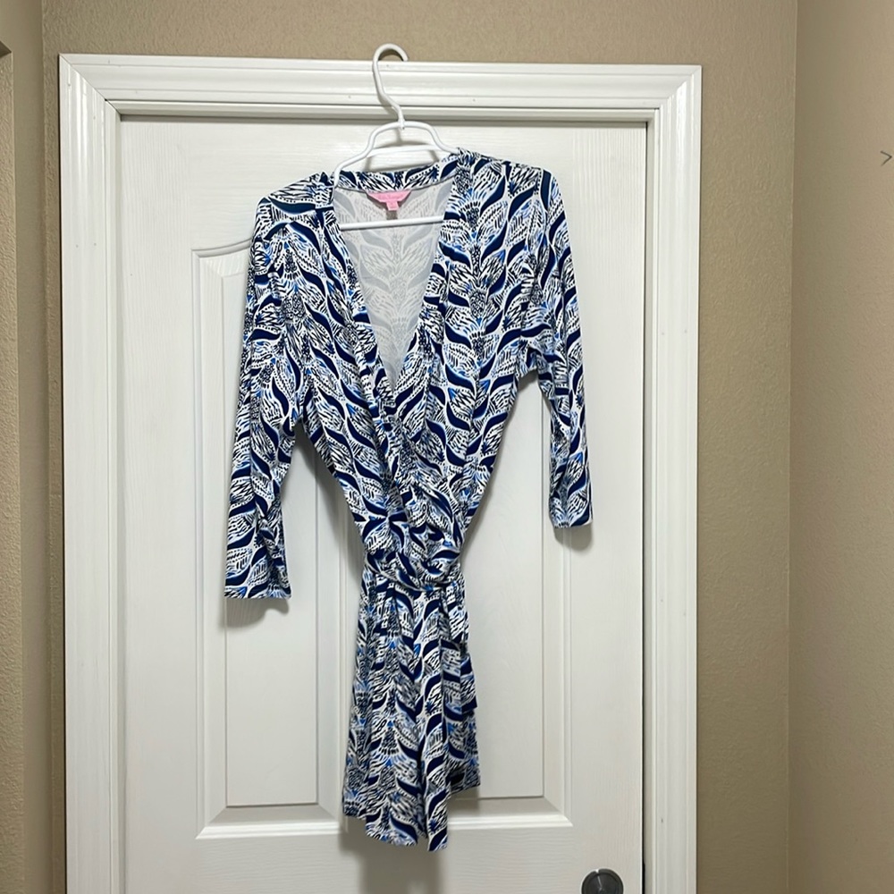 Lilly Pulitzer Blue and White Jumpsuit